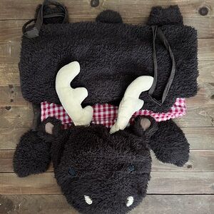 Pottery Barn Kids Sleeping Bag Moose Plush